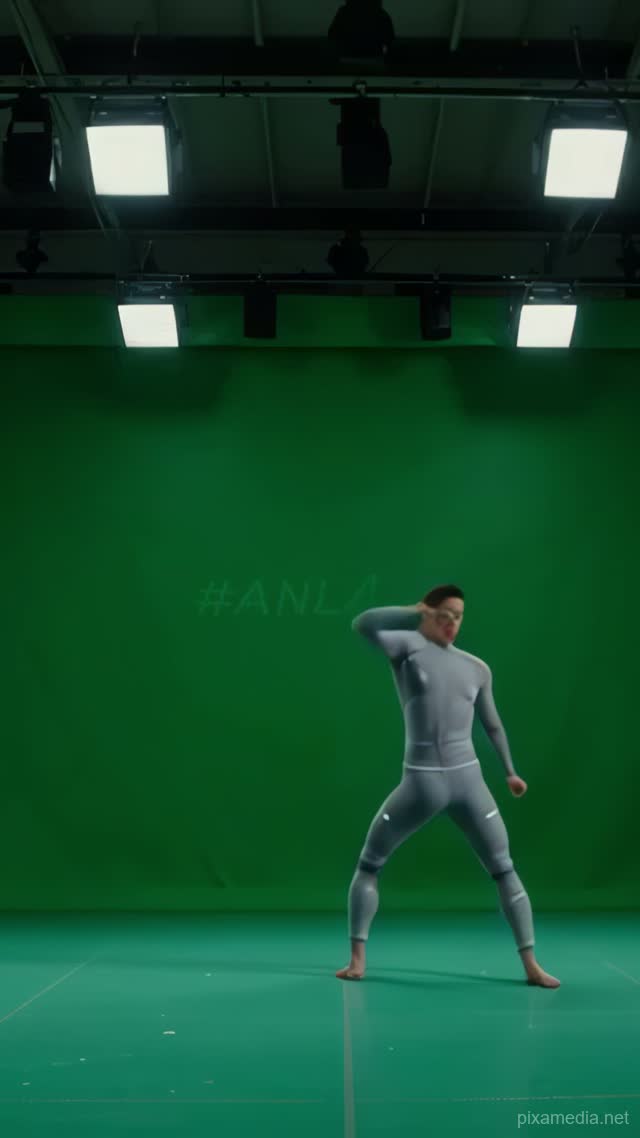 Chroma Key Motion Capture - Green Screen AI stock